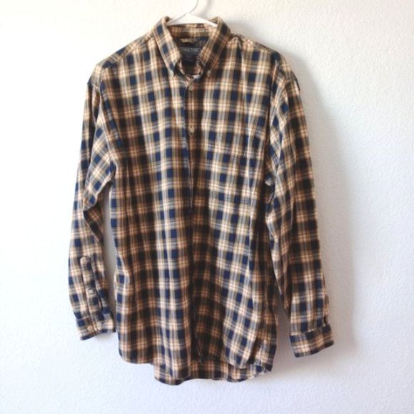 Structure Men's Casual Check Plaid Print Long Sleeve Button Down Shirt Small - Picture 1 of 7